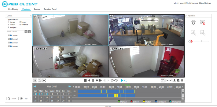 CCTV dayview playback